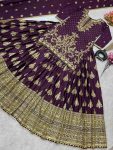 DESIGNER CHINON SILK EMBROIDERY SEQUENCE WORK TOP LEHENGA CHOLI WITH DUPATTA WEDDING WEAR WHOLESALE PRICE ETHNIC GARMENT (2)