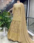 DESIGNER CHINON SILK EMBROIDERY SEQUENCE WORK TOP LEHENGA WITH DUPATTA PARTY WEAR WHOLESALE PRICE ETHNIC GARMENT (2)