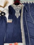 DESIGNER CINON EMBROIDERY SEQUENCE WORK TOP BOTTOM WITH DUPATTA PARTY WEAR WHOLESALE PRICE ETHNIC GARMENT (4)