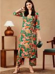 DESIGNER COTTON PRINT WORK KURTI WITH PANT CASUAL WEAR WHOLESALE PRICE ETHNIC GARMENT (5)