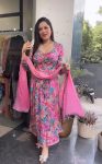 DESIGNER GEORGETTE DIGITAL PRINTED GOWN BOTTOM WITH DUPATTA PINK