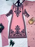 DESIGNER GEORGETTE EMBROIDERY MICRO COTTON TOP BOTTOM WITH DUPATTA PARTY WEAR WHOLESALE PRICE ETHNIC GARMENT (24)