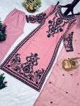 DESIGNER GEORGETTE EMBROIDERY MICRO COTTON TOP BOTTOM WITH DUPATTA PARTY WEAR WHOLESALE PRICE ETHNIC GARMENT (24)