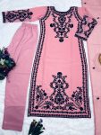 DESIGNER GEORGETTE EMBROIDERY MICRO COTTON TOP BOTTOM WITH DUPATTA PARTY WEAR WHOLESALE PRICE ETHNIC GARMENT (24)