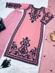 DESIGNER GEORGETTE EMBROIDERY MICRO COTTON TOP BOTTOM WITH DUPATTA PARTY WEAR WHOLESALE PRICE ETHNIC GARMENT (24)