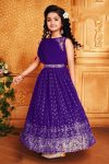 DESIGNER GEORGETTE EMBROIDERY SEQUENCE WORK KIDS TOP LEHENGA WITH DUPATTA BELT WEDDING WEAR WHOLESALE PRICE ETHNIC GARMENT (22)