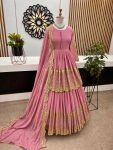 DESIGNER GEORGETTE EMBROIDERY SEQUENCE WORK TOP LEHENGA CHOLI WITH DUPATTA PARTY WEAR WHOLESALE PRICE ETHNIC GARMENT (3)