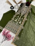 DESIGNER GEORGETTE EMBROIDERY SEQUENCE WORK TOP PALAZZO WITH DUPATTA PARTY WEAR WHOLESALE PRICE ETHNIC GARMENT (1)