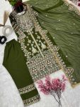 DESIGNER GEORGETTE EMBROIDERY SEQUENCE WORK TOP PALAZZO WITH DUPATTA PARTY WEAR WHOLESALE PRICE ETHNIC GARMENT (1)