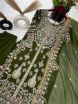 DESIGNER GEORGETTE EMBROIDERY SEQUENCE WORK TOP PALAZZO WITH DUPATTA PARTY WEAR WHOLESALE PRICE ETHNIC GARMENT (1)