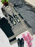 DESIGNER GEORGETTE EMBROIDERY SEQUENCE WORK TOP PALAZZO WITH DUPATTA PARTY WEAR WHOLESALE PRICE ETHNIC GARMENT (4)