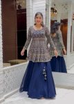 DESIGNER GEORGETTE EMBROIDERY WORK TOP BOTTOM WITH DUPATTA FESTIVAL WEAR WHOLESALE PRICE ETHNIC GARMENT (2)