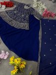 DESIGNER GEORGETTE EMBROIDERY WORK TOP BOTTOM WITH DUPATTA FESTIVAL WEAR WHOLESALE PRICE ETHNIC GARMENT (2)