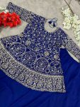 DESIGNER GEORGETTE EMBROIDERY WORK TOP BOTTOM WITH DUPATTA FESTIVAL WEAR WHOLESALE PRICE ETHNIC GARMENT (2)