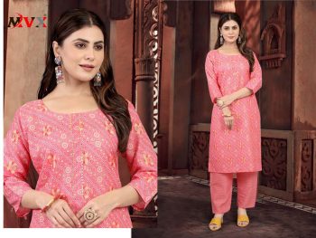 DESIGNER FOIL PRINT WORK TOP WITH BOTTOM PINK