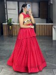 DESIGNER GEORGETTE PRINTED WORK TOP WITH LEHENGA FESTIVAL WEAR WHOLESALE PRICE ETHNICGARMENT (8)