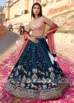 DESIGNER GEORGETTE SILK SEQUENCE EMBROIDREY NEEDLE WORK LEHENGA CHOLI WITH DUPATTA PARTY WEAR WHOLESALE PRICE ETHNIC GARMENT (1)