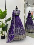 DESIGNER GEORGETTE THREAD WITH SEQUENCE WORK LEHENGA CHOLI WITH DUPATTA FESTIVAL WEAR BEST PRICE TEXTILE GARMENT (4)