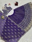 DESIGNER GEORGETTE THREAD WITH SEQUENCE WORK LEHENGA CHOLI WITH DUPATTA FESTIVAL WEAR BEST PRICE TEXTILE GARMENT (4)