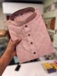 DESIGNER JACQUARD WEAVING KURTA WITH COTTON PAYJAMA PINK