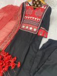 DESIGNER MUSLIN MIRROR WORK TOP BOTTOM WITH DUPATTA PARTY WEAR WHOLESALE PRICE ETHNIC GARMENT (3)