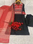 DESIGNER MUSLIN MIRROR WORK TOP BOTTOM WITH DUPATTA PARTY WEAR WHOLESALE PRICE ETHNIC GARMENT (3)