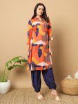 DESIGNER MUSLIN PRINT WORK TOP WITH BOTTOM CASUAL WEAR WHOLESALE PRICE ETHNIC GARMENT (10)