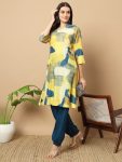 DESIGNER MUSLIN PRINT WORK TOP WITH BOTTOM CASUAL WEAR WHOLESALE PRICE ETHNIC GARMENT (9)