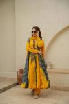 DESIGNER ORGANZA PRINTED WORK GOWN PANT WITH DUPATTA FESTIVAL WEAR WHOLESALE PRICEETHNIC GARMENT (6)