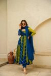 DESIGNER ORGANZA PRINTED WORK GOWN PANT WITH DUPATTA FESTIVAL WEAR WHOLESALE PRICEETHNIC GARMENT (8)