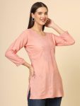 DESIGNER RAYON CHICKENKARI WORK ONLY KURTI CASUAL WEAR WHOLESALE PRICE EHTNIC GARMENT (9)