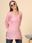 DESIGNER RAYON CHICKENKARI WORK ONLY KURTI OFFICE WEAR WHOLESALE PRICE ETHNIC GARMENT (6)