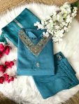 DESIGNER ROMAN SILK EMBROIDERY WITH SEQUENCE WORK TOP PANT WITH DUAPTTA CASUAL WEAR CHEAP PRICE TEXTILE GARMENT (5)