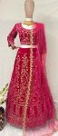 DESIGNER VELVET EMBROIDERY CODING WORK LEHENGA CHOLI WITH DUPATTA PARTY WEAR WHOLESALE PRICE ETHNIC GARMENT (12)