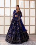 DESIGNER VELVET EMBROIDERY CODING WORK LEHENGA CHOLI WITH DUPATTA PARTY WEAR WHOLESALE PRICE ETHNIC GARMENT (5)