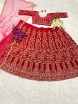 DESIGNER VELVET EMBROIDERY CODING WORK LEHENGA CHOLI WITH DUPATTA PARTY WEAR WHOLESALE PRICE ETHNIC GARMENT (12)