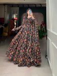 EXCLUSIVE GEORGETTE FLORAL PRINTED GOWN WITH DUPATTA PARTY WEAR WHOLESALE PRICE ETHNIC GARMENT (3)