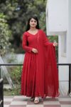 FAMCY GEORGETTE PLAIN GOWN BOTTOM WITH DUPATTA PARTY WEAR WHOLESALE PRICE ETHNIC GARMENT (2)