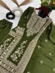 FANCY CHINON EMBROIDERY CODING DORI SEQUENCE WORK TOP PALAZZO WITH DUPATTA FESTIVAL WEAR WHOLESALE PRICE ETHNIC GARMENT (1)