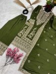 FANCY CHINON EMBROIDERY CODING DORI SEQUENCE WORK TOP PALAZZO WITH DUPATTA FESTIVAL WEAR WHOLESALE PRICE ETHNIC GARMENT (1)