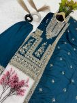 FANCY CHINON EMBROIDERY CODING DORI SEQUENCE WORK TOP PALAZZO WITH DUPATTA FESTIVAL WEAR WHOLESALE PRICE ETHNIC GARMENT (3)