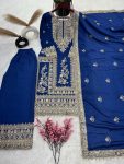 FANCY CHINON EMBROIDERY CODING DORI SEQUENCE WORK TOP PALAZZO WITH DUPATTA FESTIVAL WEAR WHOLESALE PRICE ETHNIC GARMENT (6)