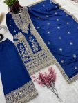 FANCY CHINON EMBROIDERY CODING DORI SEQUENCE WORK TOP PALAZZO WITH DUPATTA FESTIVAL WEAR WHOLESALE PRICE ETHNIC GARMENT (6)