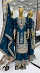 FANCY CHINON EMBROIDERY CODING DORI SEQUENCE WORK TOP PALAZZO WITH DUPATTA FESTIVAL WEAR WHOLESALE PRICE ETHNIC GARMENT (3)