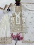 FANCY CHINON EMBROIDERY CODING DORI SEQUENCE WORK TOP PALAZZO WITH DUPATTA FESTIVAL WEAR WHOLESALE PRICE ETHNIC GARMENT SURAT (22)