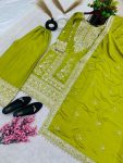 FANCY CHINON EMBROIDERY CODING DORI SEQUENCE WORK TOP PALAZZO WITH DUPATTA PARTY WEAR WHOLESALE PRICE ETHNIC GARMENT (1)