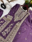 FANCY CHINON EMBROIDERY CODING DORI SEQUENCE WORK TOP PALAZZO WITH DUPATTA PARTY WEAR WHOLESALE PRICE ETHNIC GARMENT 7 (11)