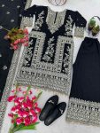 FANCY CHINON EMBROIDERY CODING DORI SEQUENCE WORK TOP PALAZZO WITH DUPATTA WEDDING WEAR WHOLESALE PRICE ETHNIC GARMENT (9)