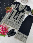 FANCY CHINON EMBROIDERY CODING DORI SEQUENCE WORK TOP PALAZZO WITH DUPATTA WEDDING WEAR WHOLESALE PRICE ETHNIC GARMENT (9)