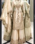 FANCY CHINON EMBROIDERY CODING DORI SEQUENCE WORK TOP PALAZZO WITH DUPATTA WEDDING WEAR WHOLESALE PRICE ETHNIC GARMENT (1)